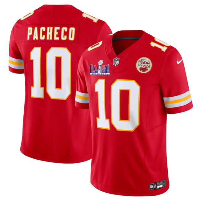 Youth Kansas City Chiefs #10 Isiah Pacheco Red Super Bowl LVIII Patch 2023 F.U.S.E. Vapor Untouchable Limited Football Stitched Jersey